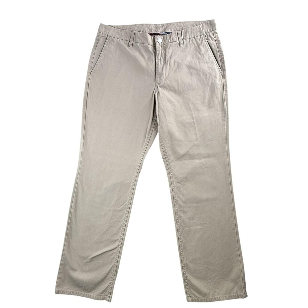 Bonobos Washed Chinos Pants Mens 35x30 Beige Straight Fit Cotton Khaki Casual